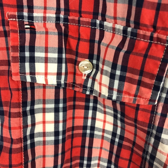 TOMMY HILFIGER SS Plaid Button Down Essential Tee - Picture 5 of 7